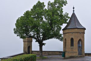 Eine Ecke der Burg Hohenzollern ohne Blick ins Tal.